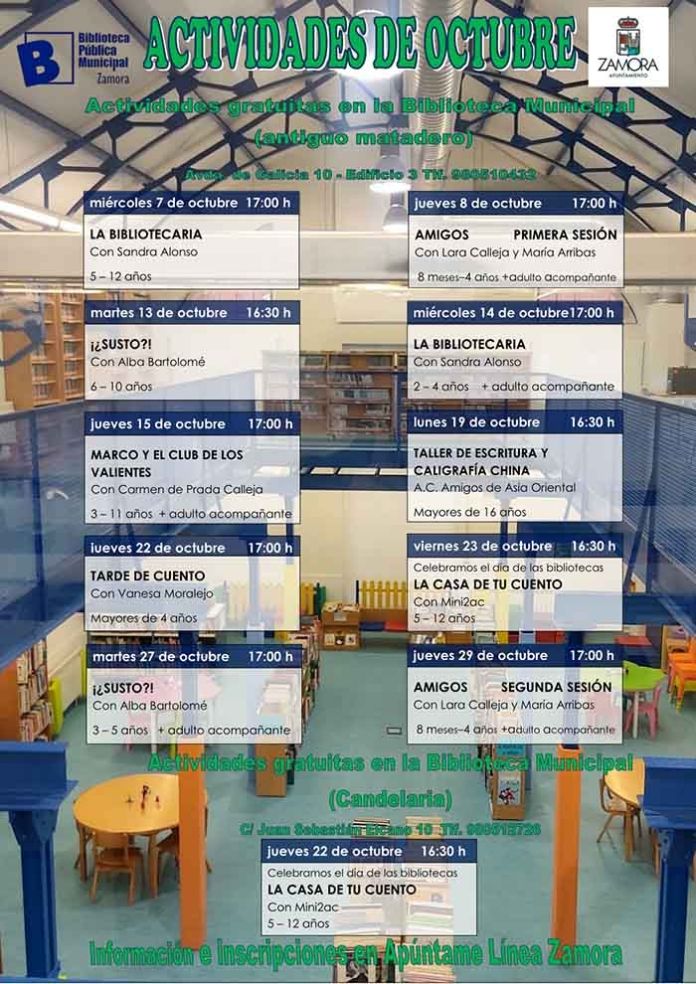 Actividades octubre biblioteca dos