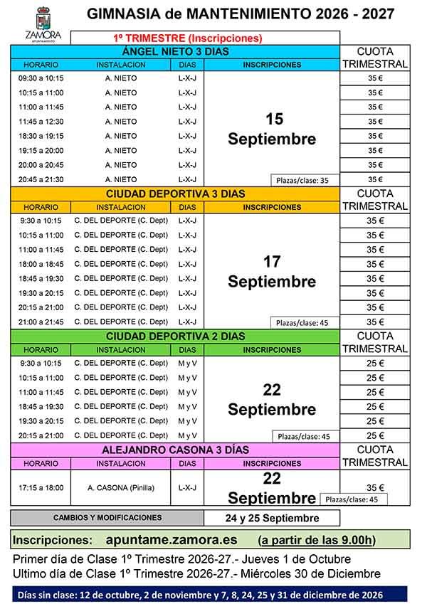 INSCRIPCIONES PRIMER TRIMESTRE 2026-2027-1