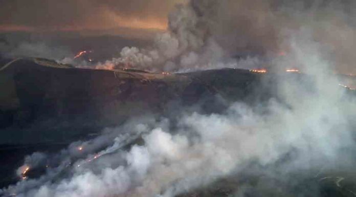 Un incendio forestal moviliza a once medios de extinción en Robledo de Sanabria