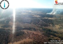Controlado un incendio forestal en Badilla tras la intervención de un amplio operativo de extinción