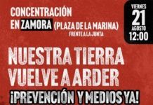 Zamora se suma a las movilizaciones de “Nuestra tierra vuelve a arder” este viernes 21 de agosto