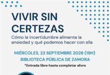 La Biblioteca Pública de Zamora acoge una charla sobre la incertidumbre y la ansiedad impartida por el psicólogo Alejandro García Sánchez