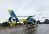 Un motorista herido grave tras sufrir una caída en Villalpando y ser evacuado en helicóptero a Valladolid