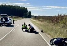 Un motorista resulta herido grave tras chocar contra un corzo en Burganes de Valverde