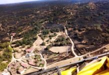 La imagen de la desolación que deja atrás el incendio de Fermoselle, desde el aire