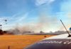 Un incendio forestal moviliza un amplio operativo de extinción en Muelas del Pan