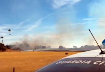Un incendio forestal moviliza un amplio operativo de extinción en Muelas del Pan