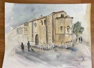 El Plan Románico Atlántico premia las mejores miradas pictóricas sobre la iglesia de Santa María Magdalena