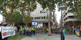Las plataformas contra el biogás llevan su protesta ante la Junta: «Somos pueblos pequeños, pero vamos a defendernos hasta el final»